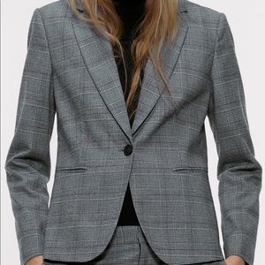 Zara Tailored Plaid Blazer 8 NWT